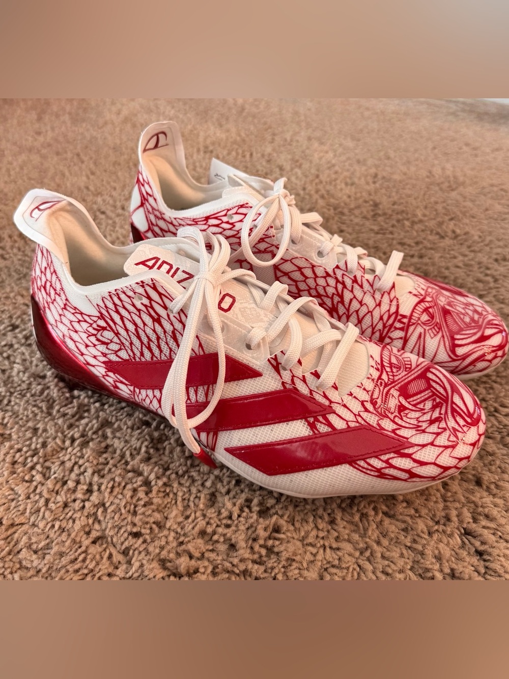 Adidas Adizero Electric 2 Men’s Size 7 Football Cleats Snakeskin Red
